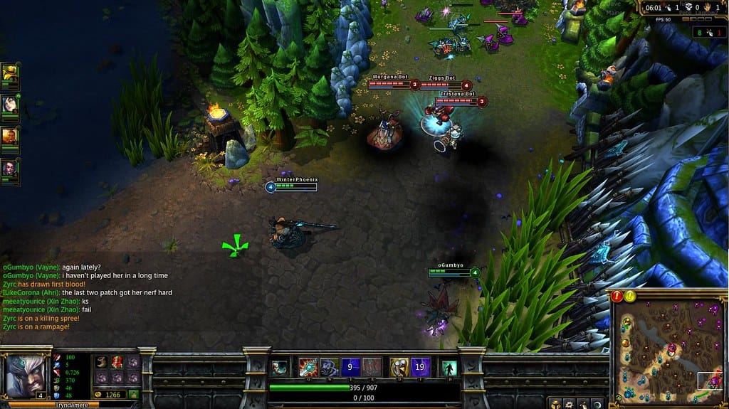 parcours dans League of Legends